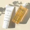 Botanical Protein Complex Shampoo & Conditioner Duo on cream surface with shadow of plant across them