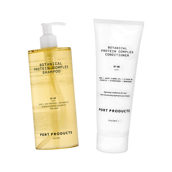 Botanical Protein Complex Shampoo and conditioner duo on white background